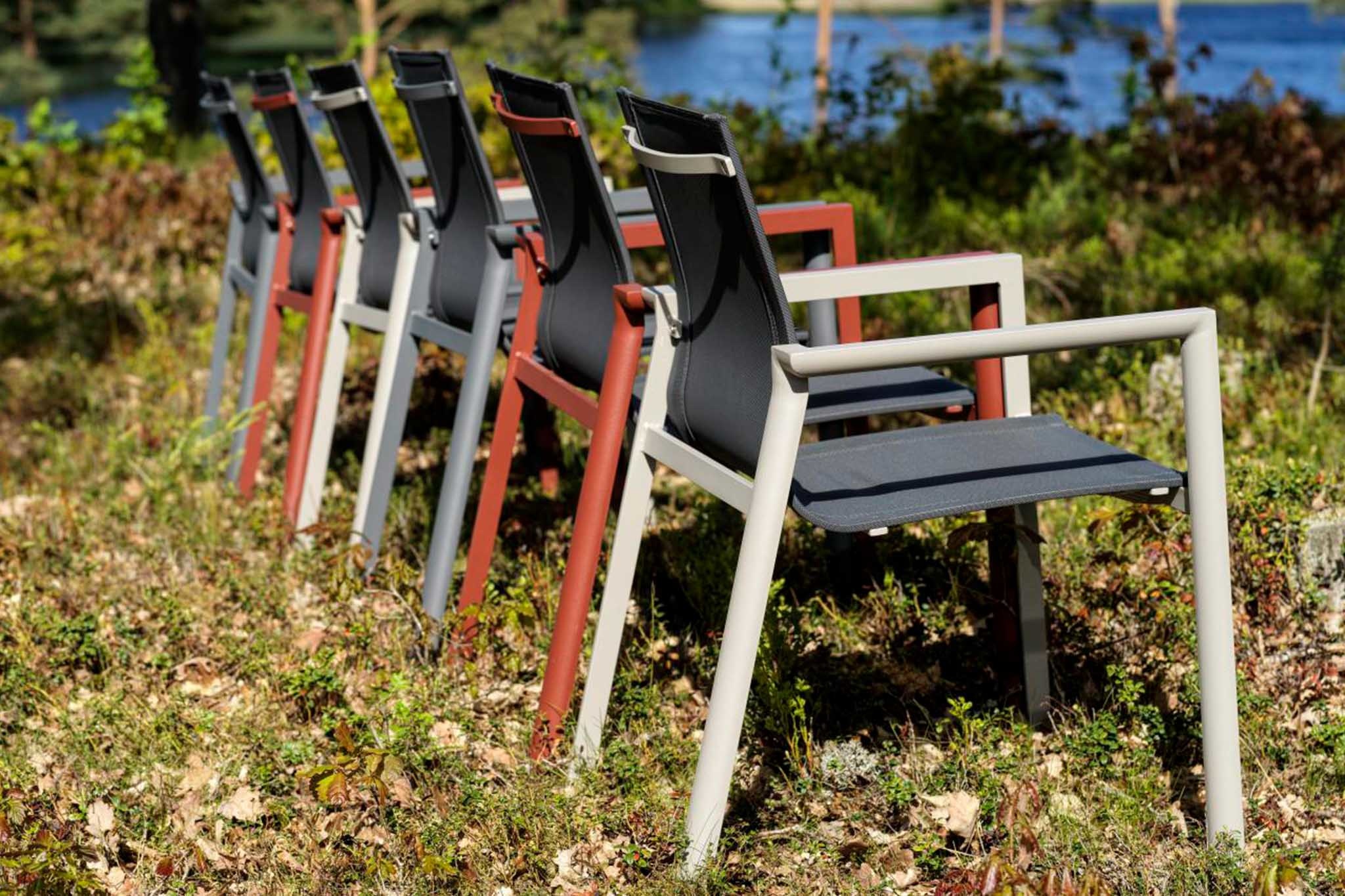 Textilene-Gartenstühle