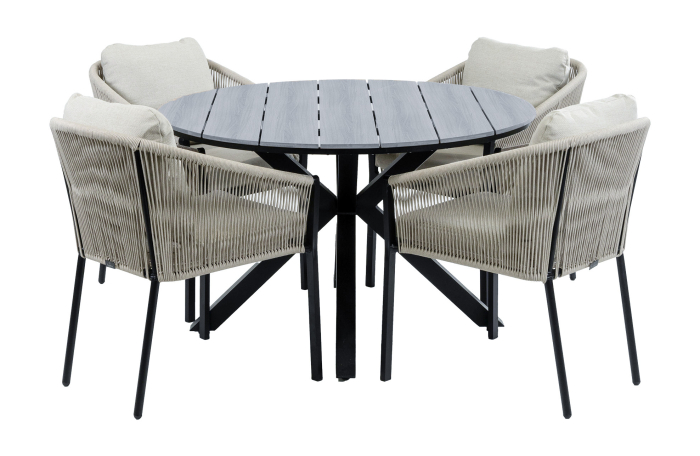 Elvira-black-cyprus-grey-rond-120-4-seizoenen-tuinmeubelen