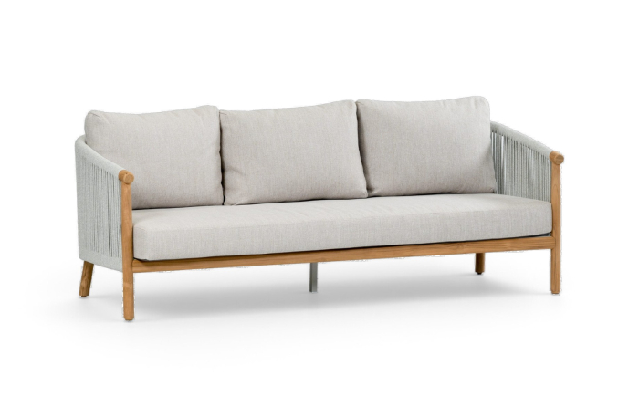 Loungebank Es Vedra Cream Teakhout Rope