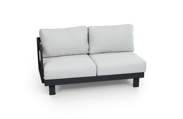 rechter bankdeel modulaire loungeset tulum beige black aluminium