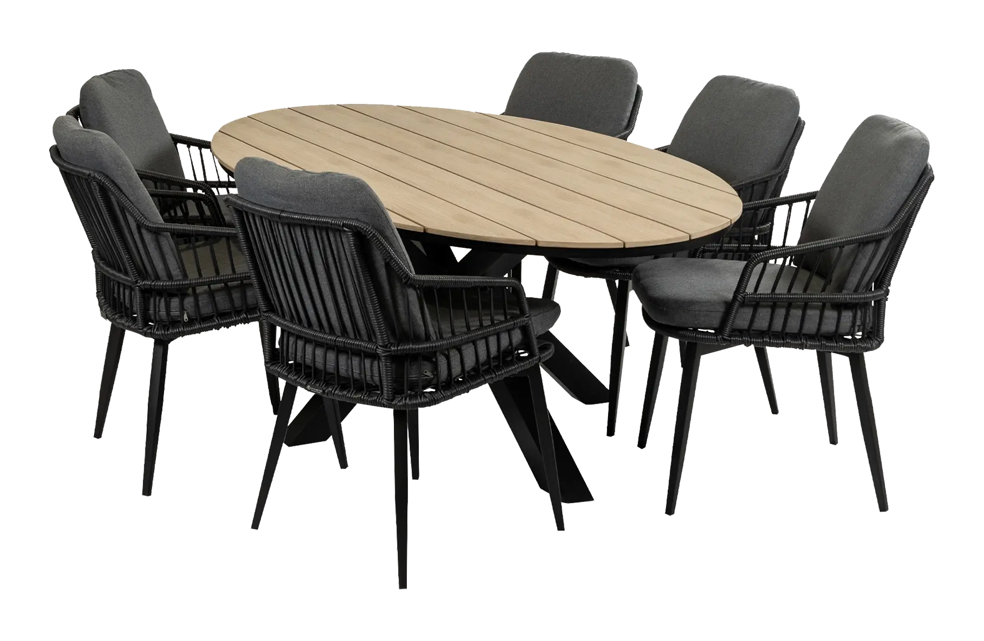 Ovale Gartenmöbel-Set