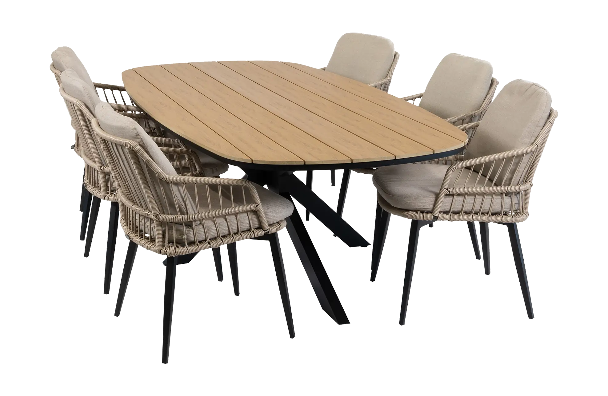 Gartenmöbel-Set für 6 Personen