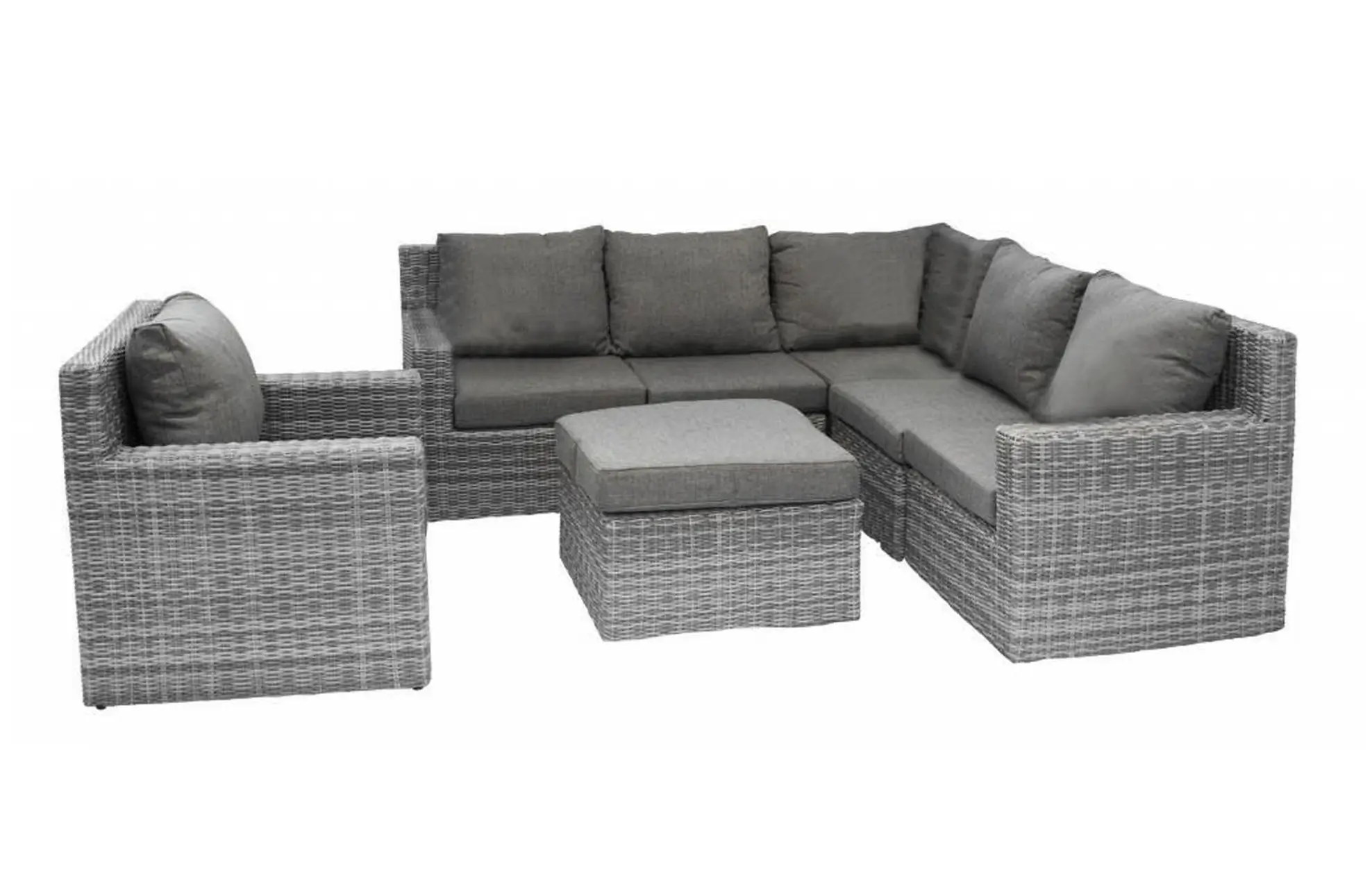 Hoek loungeset Santonio | 7-delig | met stoel | Showroom