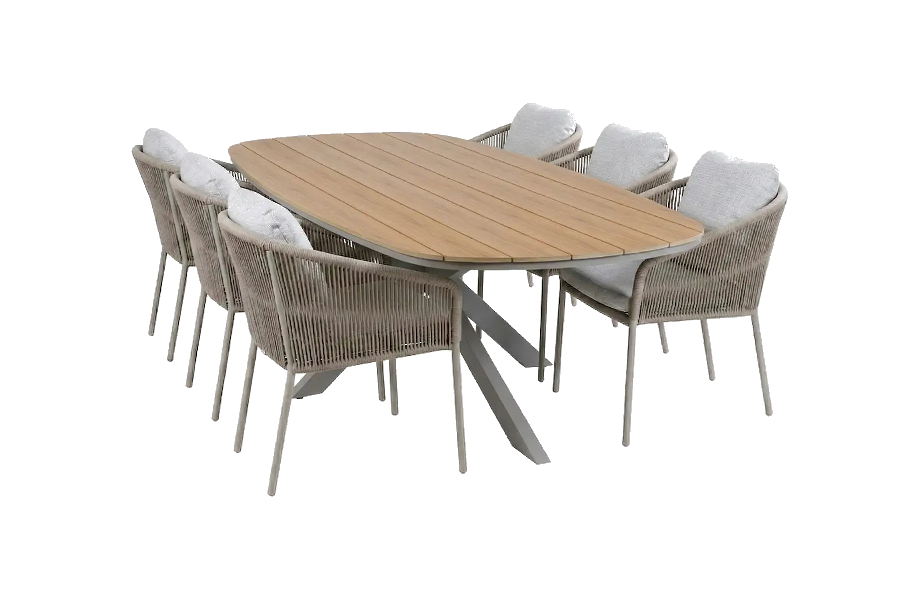 7-delige tuinset | 6 Alezio tuinstoelen | Tuintafel Cadiz 240x115cm 
