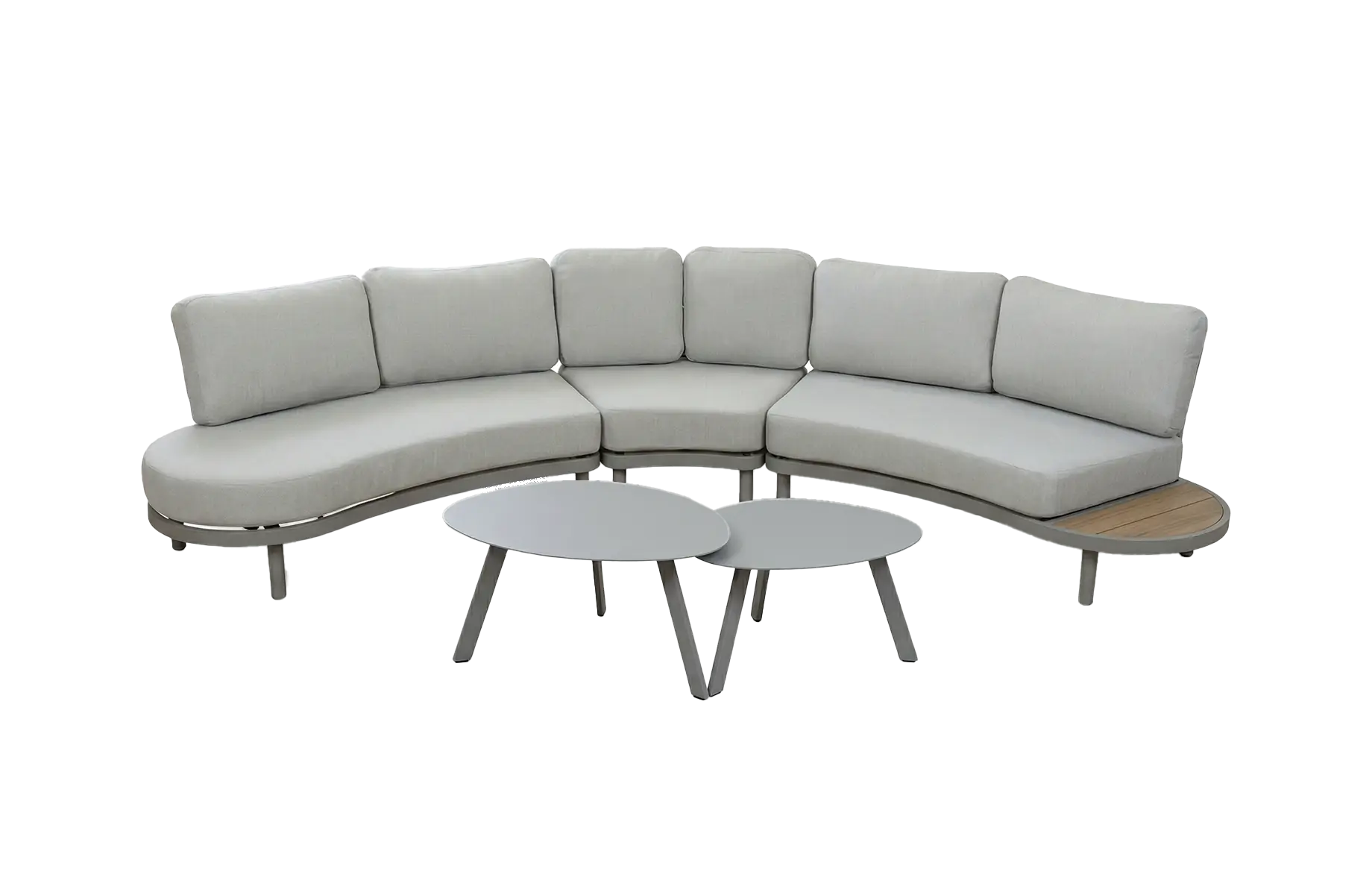 5-teiliges Lounge-Set Bari | Beige & Camel | inkl. 2 Secli Beistelltische