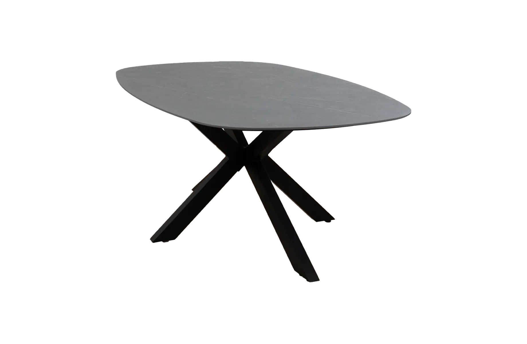 Gartentisch Barletta | 180x115 | Black/Desert Pearl | Aluminium & Kunststoff 