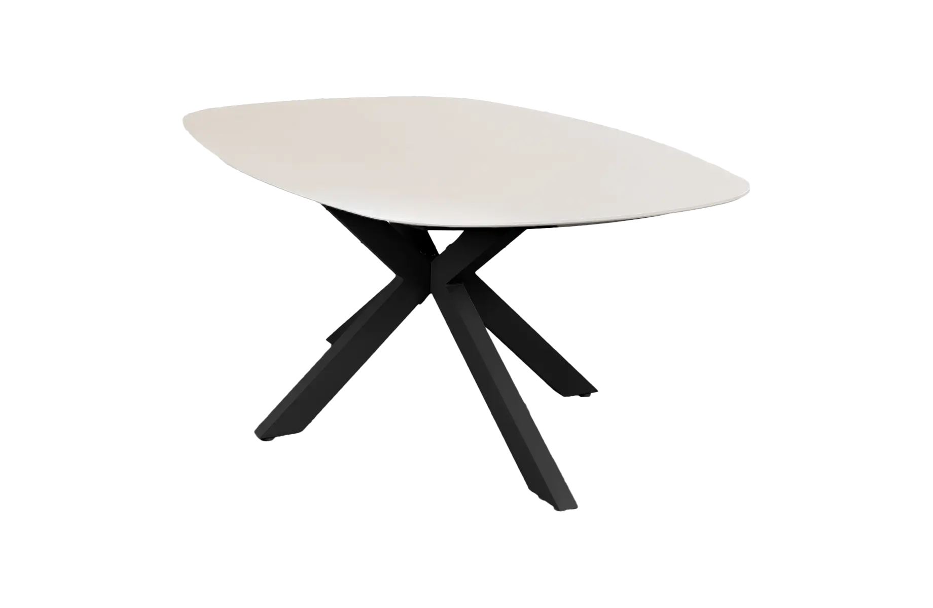 Dining tuintafel Barletta 180x115cm | Sandstone & Black