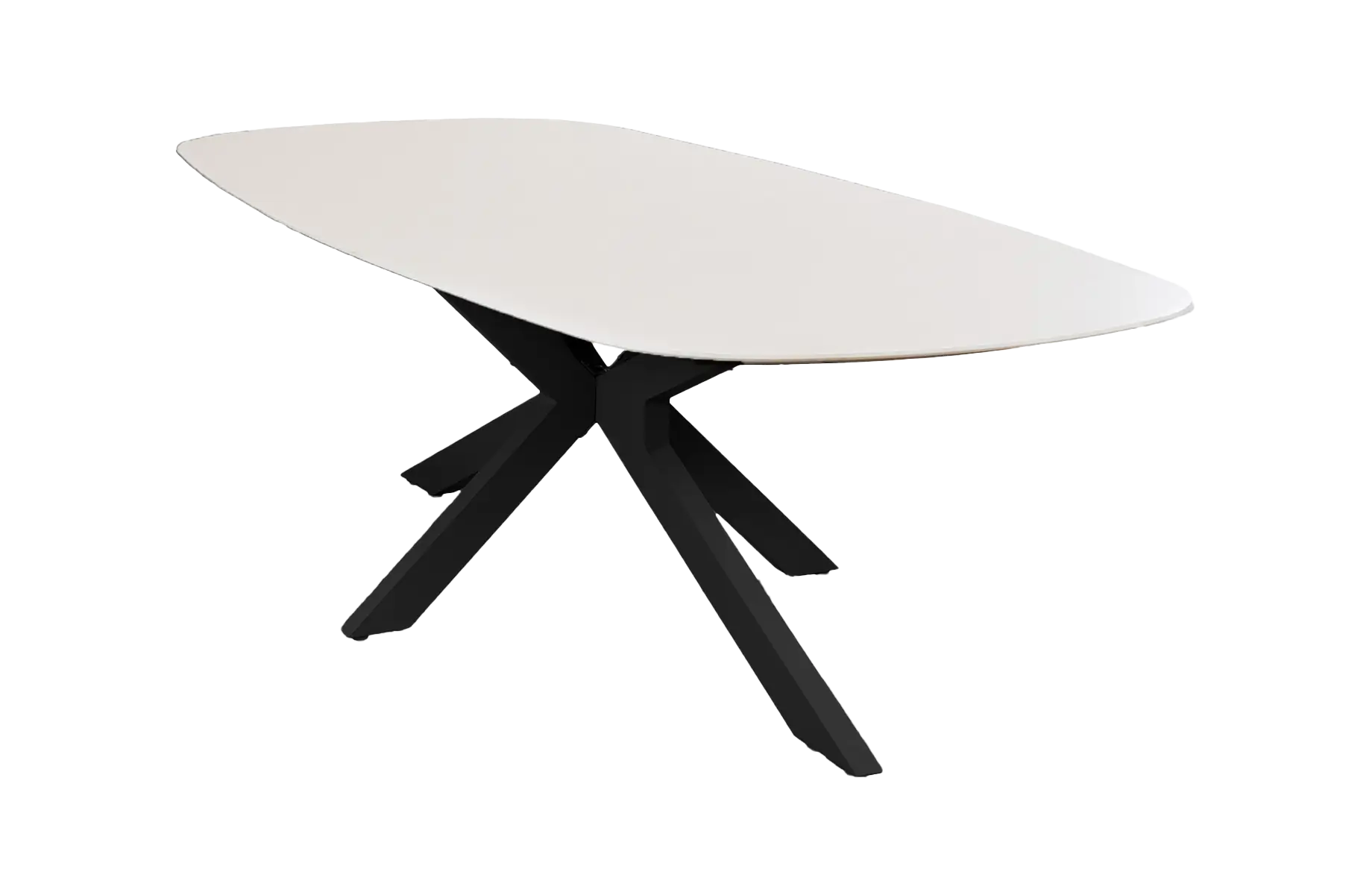 Gartentisch Barletta | 240x115 | Black/Sandstone | Aluminium & Kunststoff