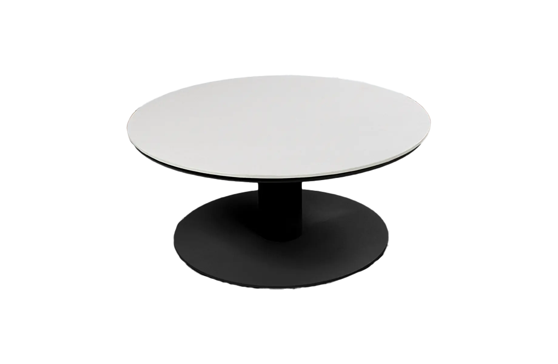 Loungetisch Barletta Ø80 cm | Black/Sandstone | Aluminium & Kunststoff