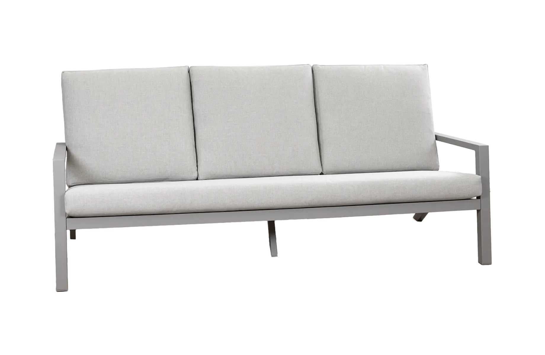 Loungesofa Bezano | 3-Sitzer | Taupe/Champagner | Aluminium
