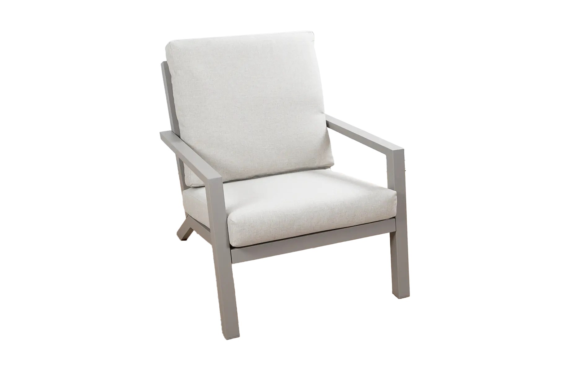 Lounge­sessel Bezano | Taupe/Champagner | Aluminium