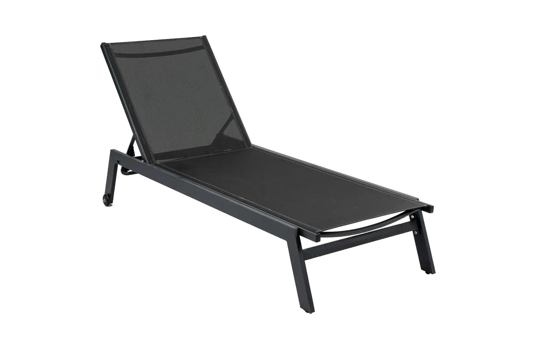 Liegestuhl Bonaire | Schwarz | Aluminium & Textil