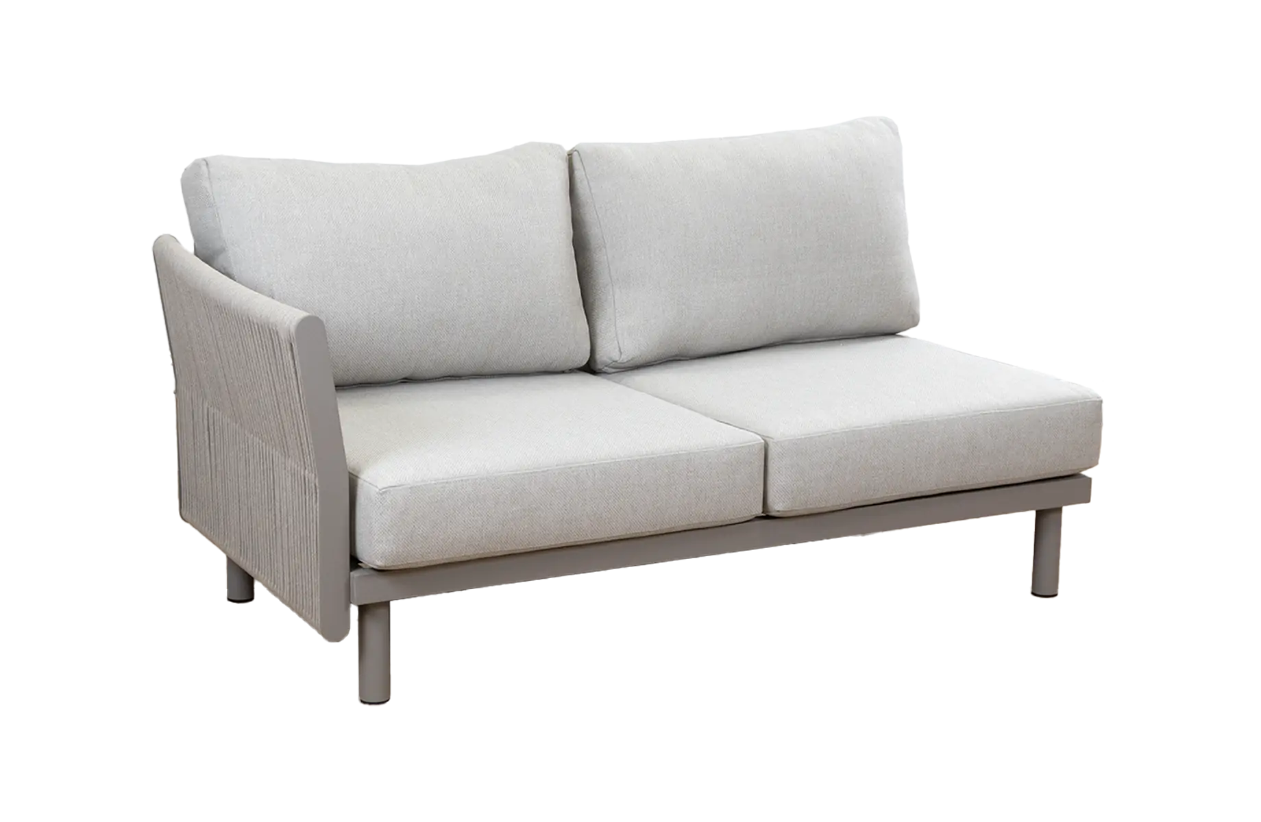 Sofa-Element Cavallino | Rechts | Beige | Camel/Sake | Aluminium und Rope