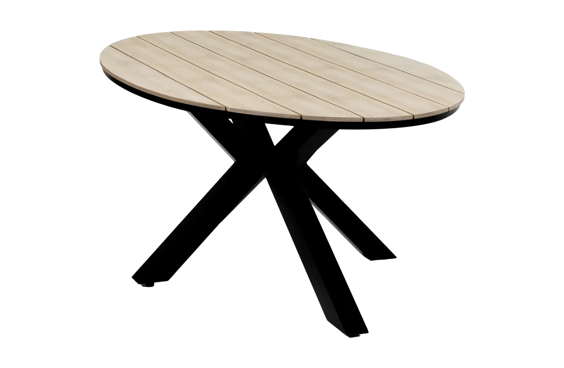 Ovaler Gartentisch | Limasol 180x115cm | Polywood & Aluminium | Holz