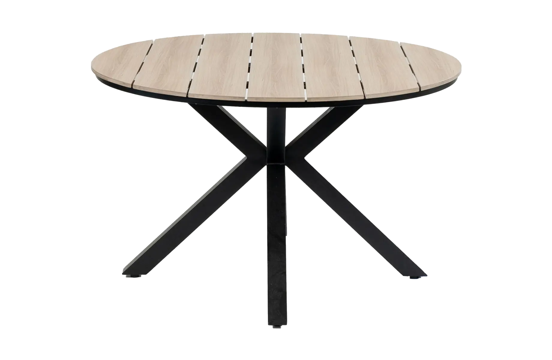 Runder Gartentisch Limasol ø 120 cm | Polywood & Aluminium | Holz