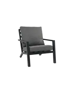 Lounge-Sessel Bezano | Mattschwarz / Grau | Aluminium