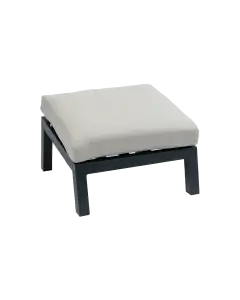 Bezano voetenbankje-off-white-matt black-aluminium