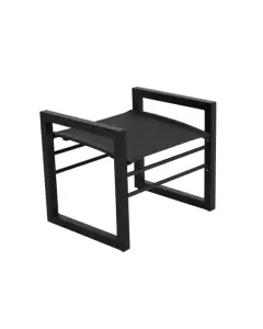 Hocker Vevi | Black | Aluminium & Textileen | Brafab