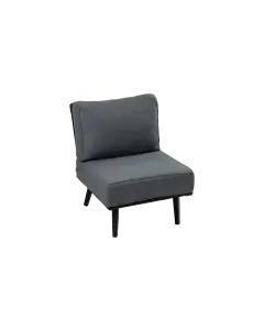 Middenelement Isabel zwart rope - Isabel lounge-serie losse modules | 4 Seizoenen Tuinmeubelen