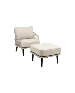 loungestoel-isabel-sand-met-hocker-sand