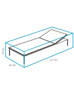 ligbed beschermhoes grijs