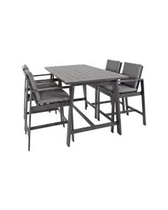 Gartenbar-Set Malibu | Charcoal | Aluminium | Lesli Living