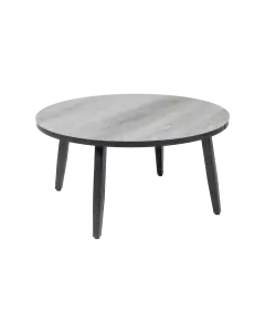 Moderne ronde grijze bijzettafel voor buiten 90cm - mykonos ronde bijzettafels bij 4 Seizoenen Tuinmeubelen