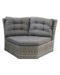 Dublin XL hoekelement-Ash Grey-wicker-aluminium frame-grey loungekussen-dikke loungekussens