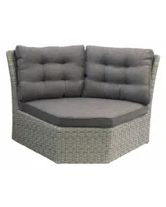 XL hoekelement-Dublin-Mystic Grey-Wicker-aluminium frame-grey loungekussens