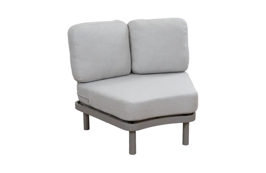 Organisches Lounge Sofa Eckelement Bari | Beige | Camel/Sake