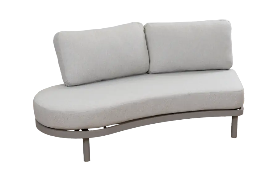 Organisches Loungesofa Sofaelement rechts Bari | Beige | Camel/Sake