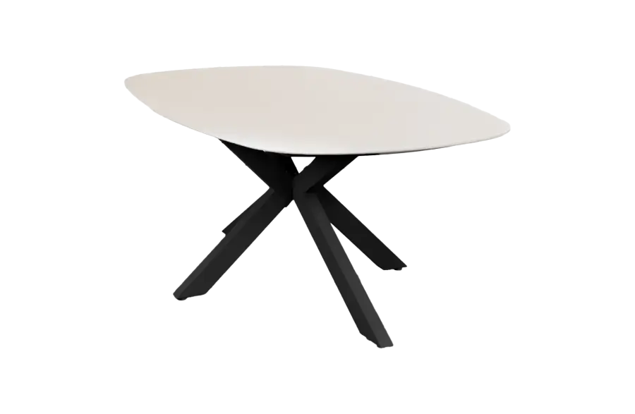 Dining tuintafel Barletta 180x115cm | Sandstone & Black
