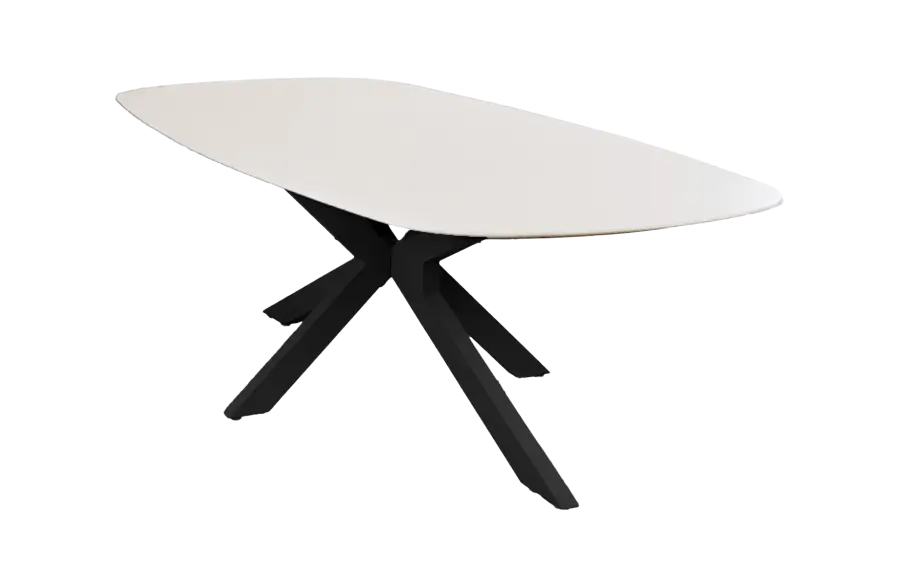 Gartentisch Barletta | 240x115 | Black/Sandstone | Aluminium & Kunststoff