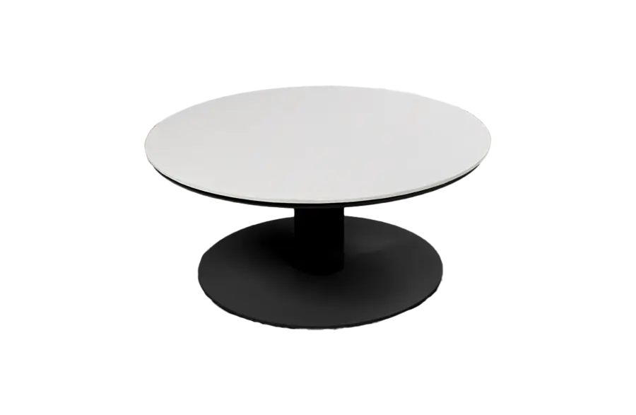 Loungetisch Barletta Ø80 cm | Black/Sandstone | Aluminium & Kunststoff