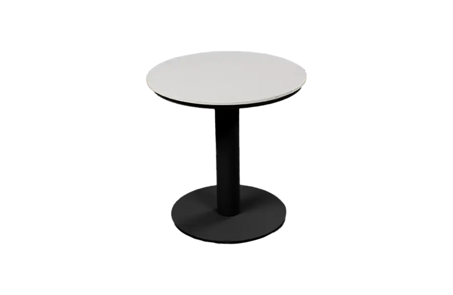 Loungetisch Barletta Ø45 cm | Black/Sandstone | Aluminium & Kunststoff