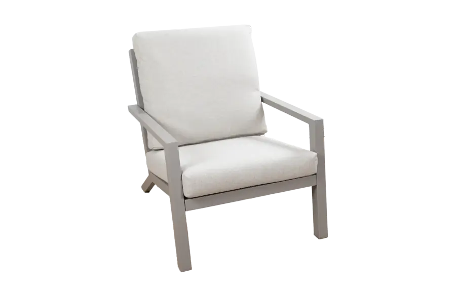 Lounge­sessel Bezano | Taupe/Champagner | Aluminium