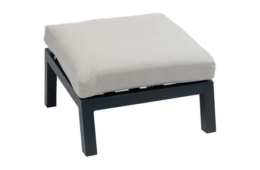 Fußbank Bezano | Matt Black / Off White | Aluminium