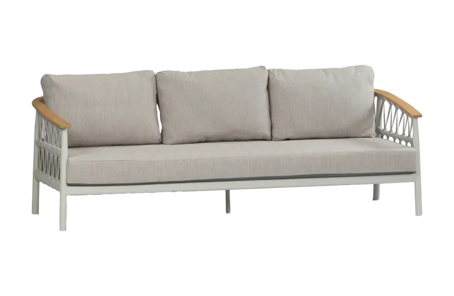Loungesofa Capri | 3-Sitzer | Natur & Creme
