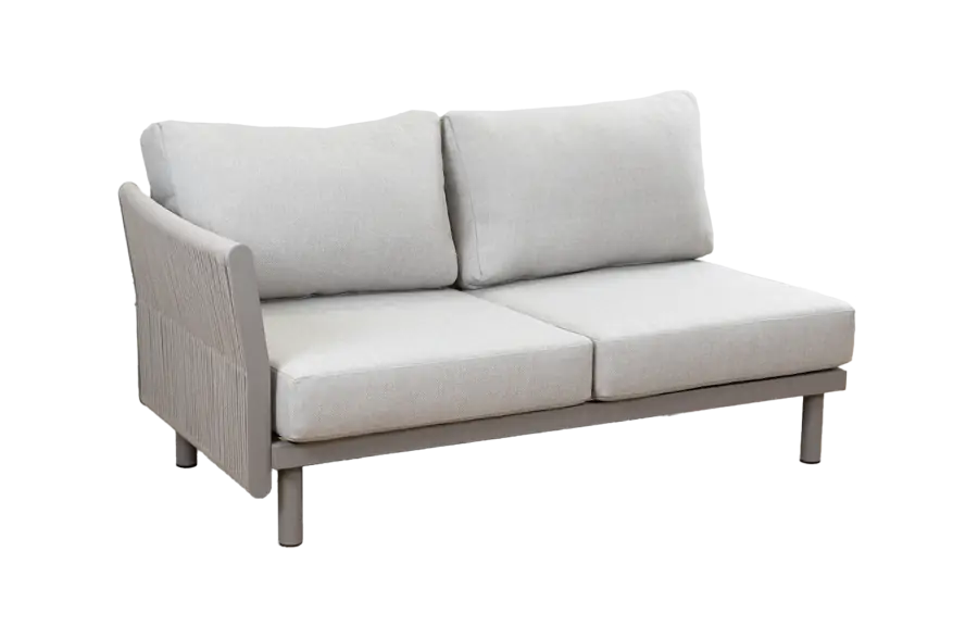 Sofa-Element Cavallino | Rechts | Beige | Camel/Sake | Aluminium und Rope