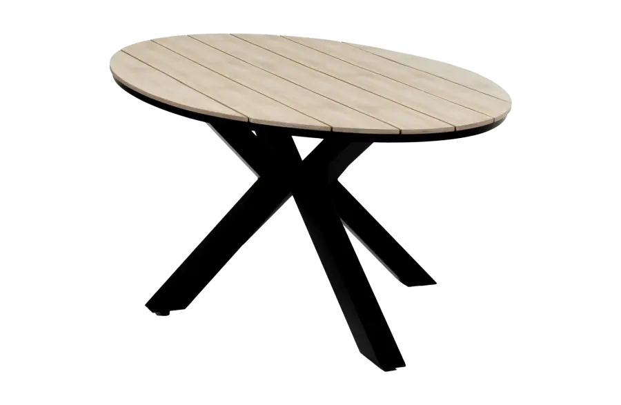 Ovaler Gartentisch | Limasol 180x115cm | Polywood & Aluminium | Holz
