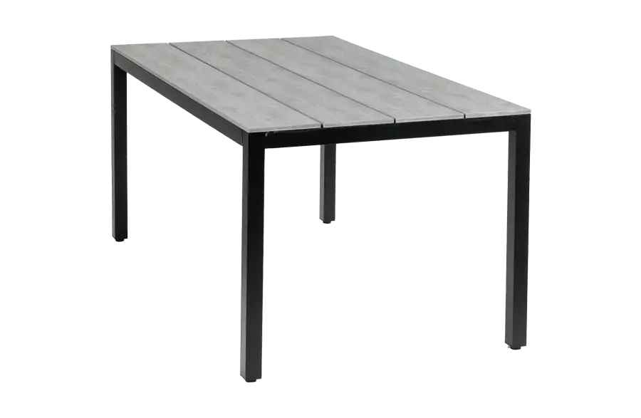 Gartentisch | Limasol 160 x 90 cm | Polywood & Aluminium | Grau
