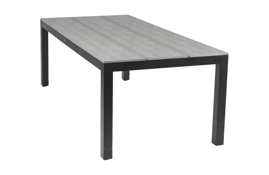 Gartentisch Limasol 225 x 100 cm | Polywood & Aluminium | Grau