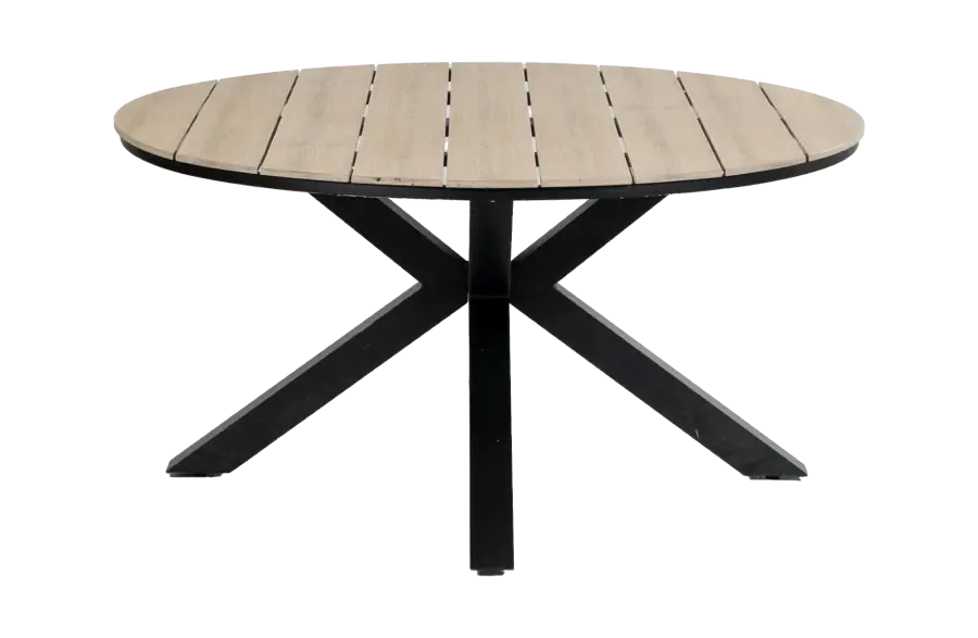 Runder Gartentisch | Limasol  ø 150 cm |  Polywood & Aluminium | Holz