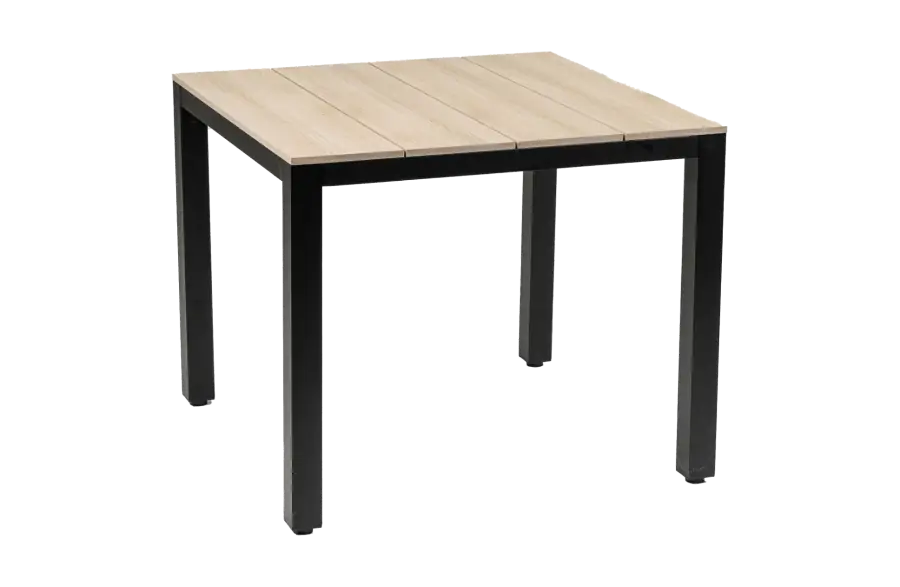 Gartentisch Limasol | 90x90cm | Polywood & Aluminium | Holz