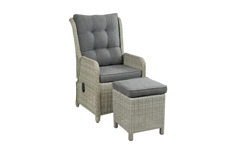 Dublin-Mystic-grey-loungestoel-met-hocker-wicker-comfort-4-seizoenen-tuinmeubelen