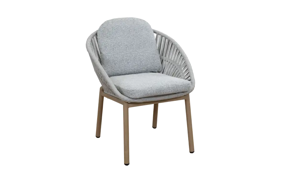 Dining Gartenstuhl Faro | Wood | Nordic Ash/Urban Twine | Aluminium und Rope