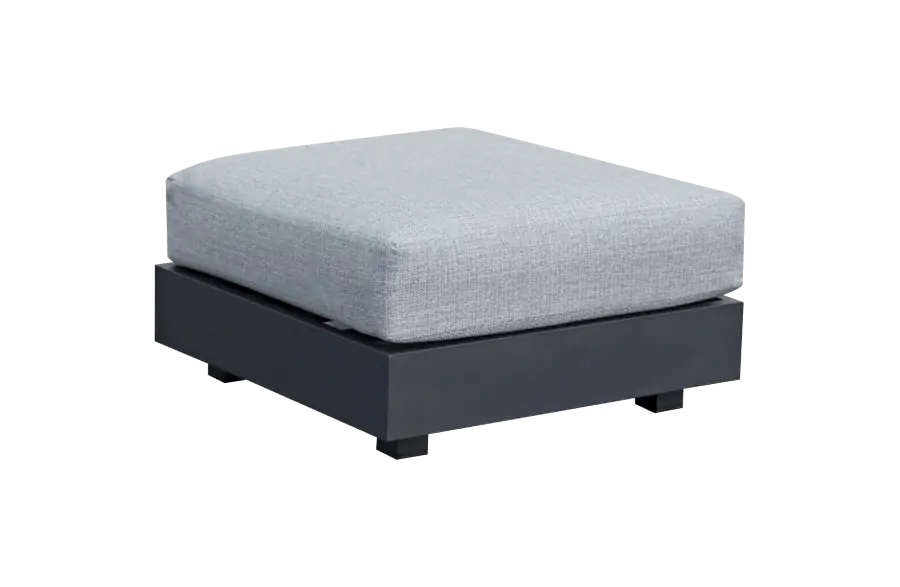 Hocker Fosega | Met kussen |  Matt Black/Stone Grey | Aluminium