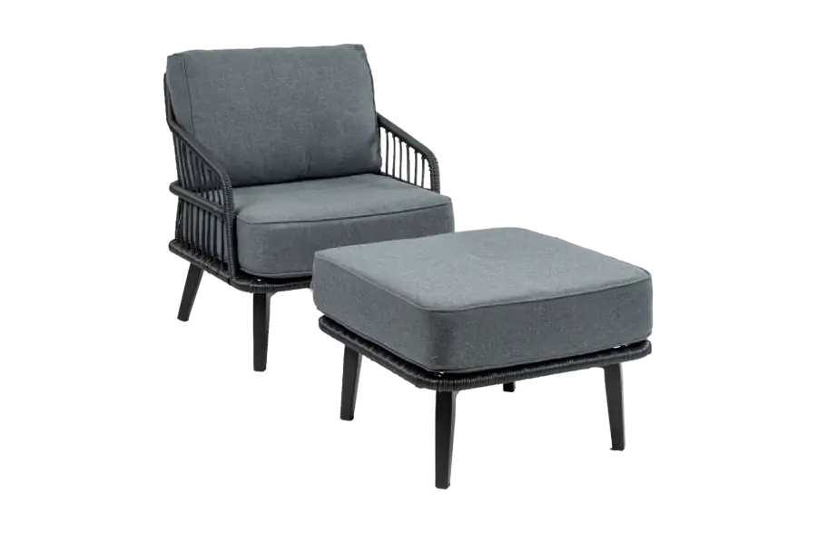 Isabel-lounge-stoel-met-hocker-black-4-seizoenen-tuinmeubelen