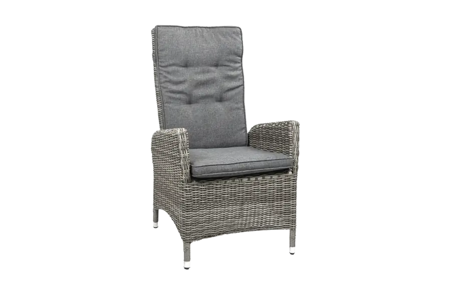 Verstellbarer Gartenstuhl | Palermo | Aschgrau | Rattan