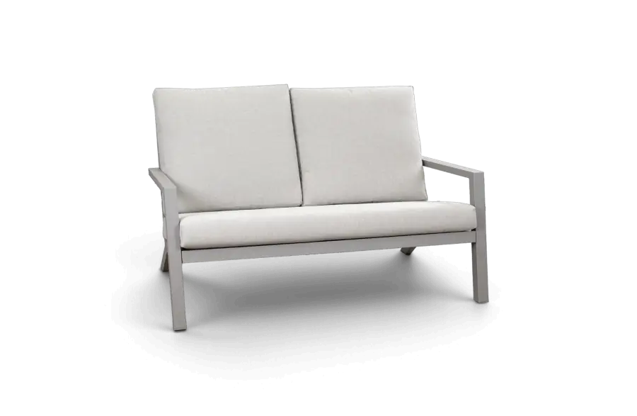Loungebank 2 persoons Bezano Champagne van Aluminium 